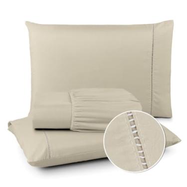 Imagem de Conjunto De Roupa De Cama 400 Linhas Simples Duplo Queen King(Bege,Casal)