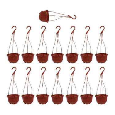 Imagem de Gralara 15 peças de vasos de flores suspensos com furos de drenagem para plantas em ambientes internos e externos, 9.5 Cm X 6 Cm