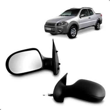 Imagem de Retrovisor Strada 2011 a 2019 Manual Cabine Dupla - SP ACESSÓRIOS, Esq