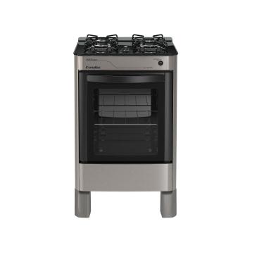 Imagem de Fogão Esmaltec 4 Bocas Agata Glass Mesa de Vidro Temperado Inox - Bivolt