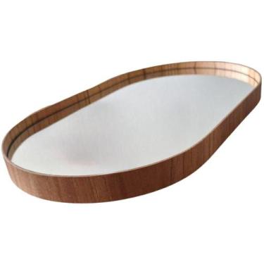 Imagem de Bandeja Decorativa Sarah Cinamomo Laminada Espelhada - TNA Decor