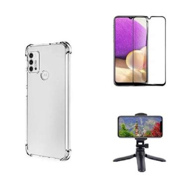 Imagem de Kit Tripé Tripod 360 graus para Motorola Moto G10 + Capa + Pelicula De