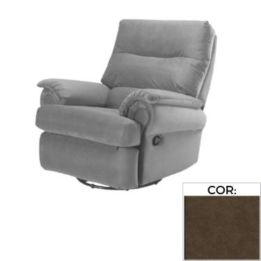 Imagem de Poltrona Reclinável MH-1217 Herval Estofada sem Massageador Marrom Fosco K