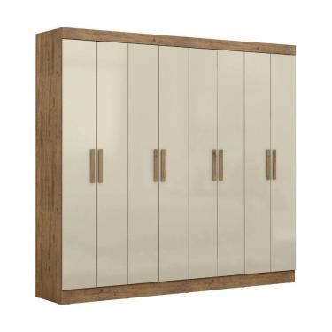 Imagem de Guarda Roupas Casal 8 Portas 4 Gavetas Maxel Ipe Off White