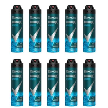 Imagem de Kit 10 Desodorante Rexona Men Xtracool Aerosol Antitranspirante 48h 150ml