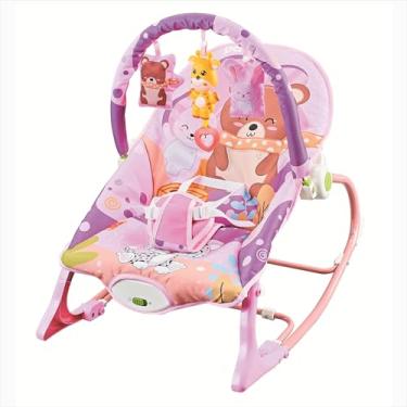 Imagem de Cadeira de Descanso para Bebê 0-36 Meses até 18kg 2 Posições com Cinto de Segurança (Rosa)