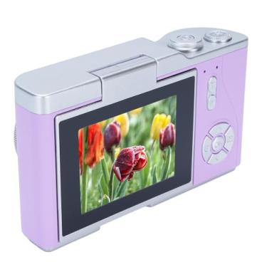 Imagem de Câmera digital para fotografia, câmera CCD para vlogs HD de 48 MP e 1080P com zoom digital de 8X, tela flip HD de 2,4 polegadas, câmera de vídeo compacta com foco automático para