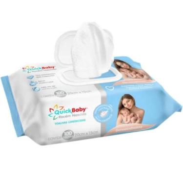 Imagem de Lenço Umedecido Quick Baby Recém-Nascido com 100 Unidades - HYGIELINE