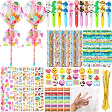Imagem de 24 Pack Giant Lollipop with Gift Cards, Pencils, Stickers, Erasers, Stampers, Sharpener