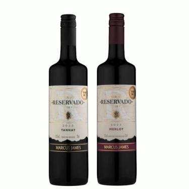 Imagem de Kit 2 Vinho Tinto Merlot e Tannat Marcus James 750ml - Serra Gaúcha