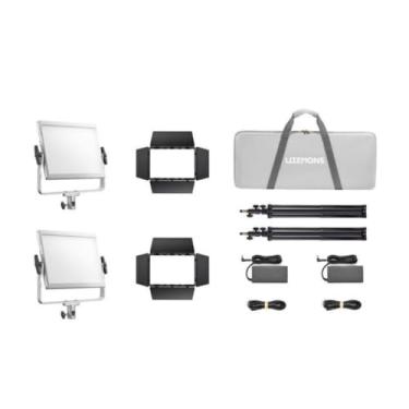 Imagem de Godox Litemons LP600R Painel de luz LED RGB com alto brilho e difusão suave para fotos de retratos e produtos, kit de 2 luzes (branco)