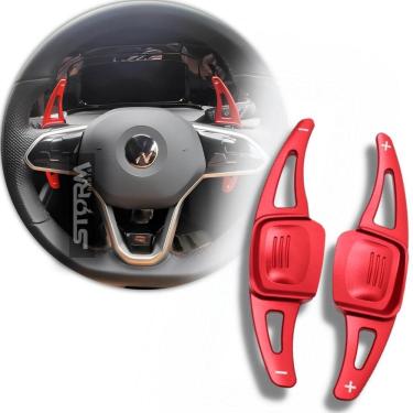 Imagem de Paddle Shift Volante Vermelho Vw Golf Jetta Polo Virtus Par