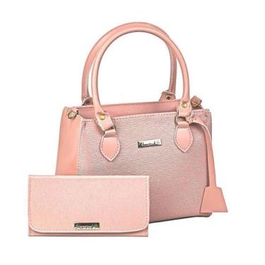 Imagem de Bolsa Executiva Feminina com Alça Transversal Shamrock + Carteira Mão 