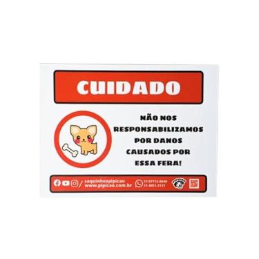 Imagem de Placa " Cuidado Não Nos Responsabilizamos Por Danos Dessa Fera" PVC 20x15cm