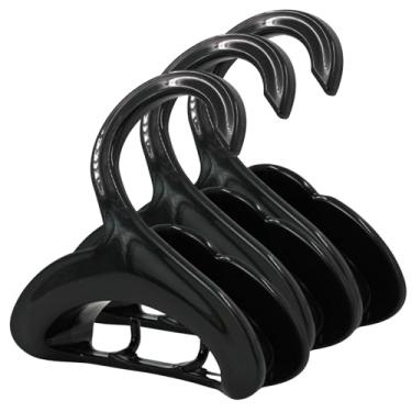 Imagem de Kit 3 Cabide Multiuso Organizador para Bolsa, Boné, Cinto e Acessórios – Plástico Resistente com Ganchos (Preto)