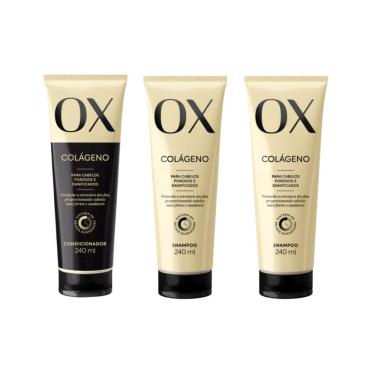 Imagem de Kit Ox Colageno 1 Condicionador 240Ml + 2 Shampoo 240Ml