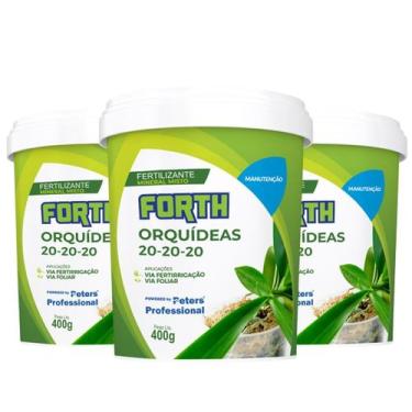 Imagem de Kit 3 Fertilizante Forth Peters para Orquídeas 20-20-20 - 400 g