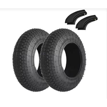 Imagem de Kit 2 Pneus E 2 Câmeras De Ar Para Carrinho De Mão/Carriola Worker