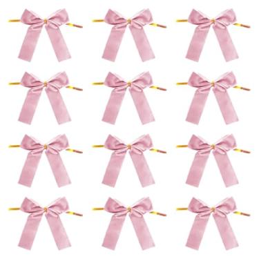 Imagem de shamjina 12 peças de laços de veludo para árvore de Natal, enfeites de veludo, decoração de Natal, feriado, casamento, escada, porta, guirlanda decorativa, Rosa