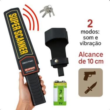 Imagem de Detector Scanner Vibração Portátil Manual Profissional Alta Sensibilid