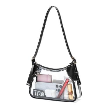 Imagem de Wuflyover Bolsa transparente para eventos de estádio – Bolsa transparente de TPU com alças ajustáveis, bolsa de ombro leve e elegante para shows, esportes, viagens – aprovada para dias de jogos