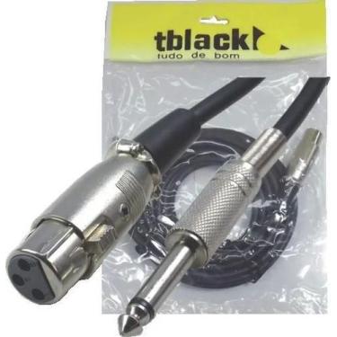Imagem de Cabo De Áudio P10 Macho X Xlr Fêmea Mono Niquelado Com 5 Metros - TBLA