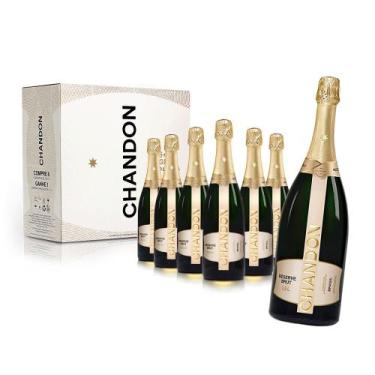 Imagem de KIT CHANDON RESERVE BRUT - Pack com 6 garrafas 750ml + 1 Magnum 1500ml