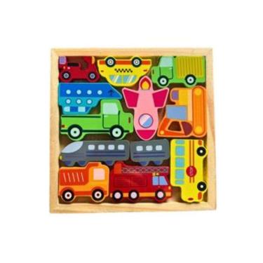 Imagem de Colecione e Encaixe MDF Veiculos Toymix Brinquedo Infantil de Encaixar e Empilhar
