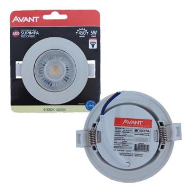 Imagem de Kit 10 Spot Led Redondo Embutir 5w Branco Neutro 4000k Morno - Avant, 