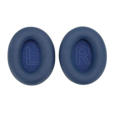Imagem de Fones de ouvido de fones de ouvido proteína de couro de couro almofadas de couro para anker lifecore q20 q20 bt isolamento de ruído aprimorado (Azul)