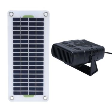 Imagem de ASHATA Aquecedor do Painel Solar de 30W, Aquecedor de Espaço Portátil Monocristalino Com Conjunto de Caixas de Bateria, para Acampamento de Carros Acampando Aquecimento Ao Ar Livre