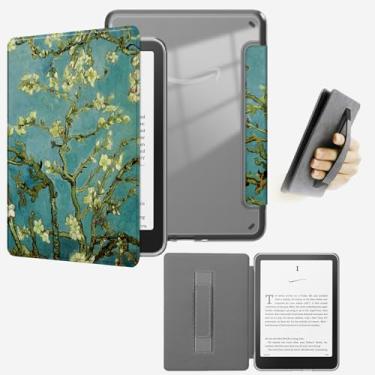 Imagem de Yzlvigrous Capa para Kindle Paperwhite Signature Edition 12ª Geração 2024 (SA569P), Capa de 7 Polegadas com Sistema de Hibernação/Fechamento Magnético, Parte Traseira Transparente