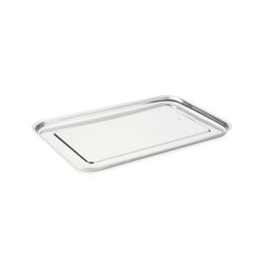 Imagem de Bandeja Retangular 36,5cm Travessa Lixada em Inox Forma