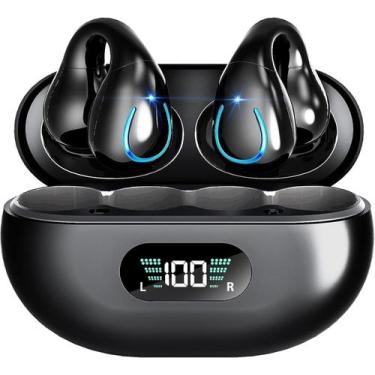 Imagem de Fones de ouvido sem fio EUQQ Bluetooth Ear Clip com microfone 30H Play