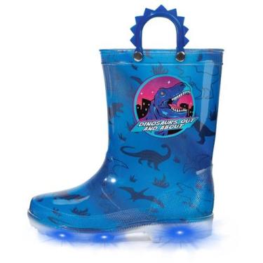 Imagem de Botas de chuva EUXTERPA Waterproof Light Up com alças para meninos 8T