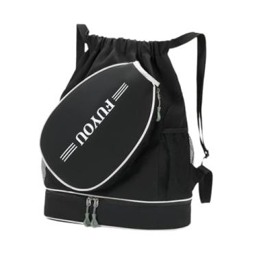 Imagem de UGPLM Bolsa de tênis, mochila de tênis, estojo de transporte, mochila com compartimento para sapatos, bolsa para raquete de badminton para de badminton, Preto