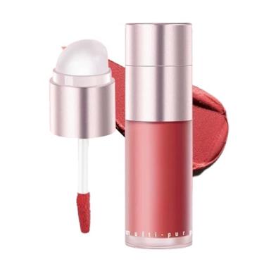 Imagem de Rrlihjgu Blush Creme,Stick Labial e Facial Sombra Líquida para Olhos | Maquiagem Dupla Face de Longa Duração para Mulheres Meninas Viagem Escola Festa Aniversário Ferias Natal Casamento