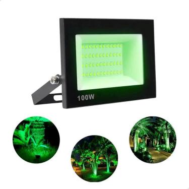 Imagem de 2X Luminária Refletor Led Holofote Slim Mini Montável 100W P