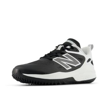 Imagem de New Balance Fresh Foam Velo V4 Turf-Trainer Tênis de softbol feminino, Preto/branco, 10 Wide