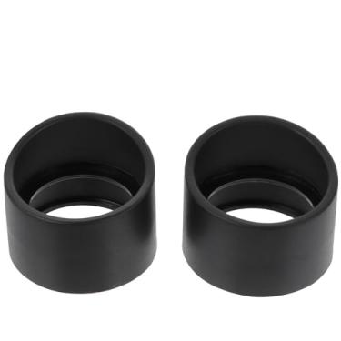 Imagem de TEHAUX 2 peças de tampas de lente binocular, protetor ocular de borracha macia, acessório de microscópio estéreo de 37 mm de diâmetro para microscópio estéreo de 32 a 37 mm, capas de lentes