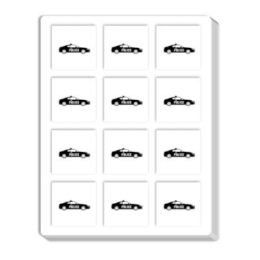 Imagem de Adesivos de planejador transparentes de carro de polícia, 1,3 cm para scrapbooking, artes, calendário, artesanato infantil, pacote com 120