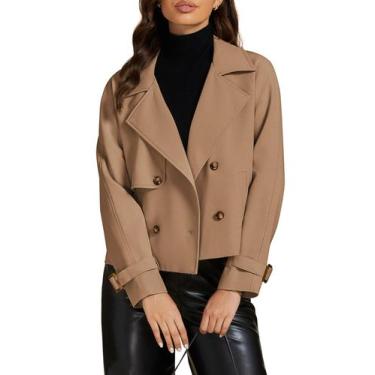 Imagem de Casaco luvamia Winter Trench Coat para mulheres tamanho Camel S