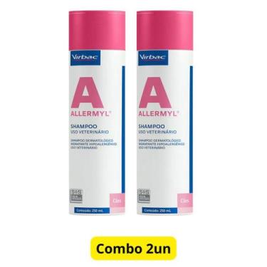 Imagem de Kit 2 Shampoo Allermyl 250ml Para Cães Virbacit