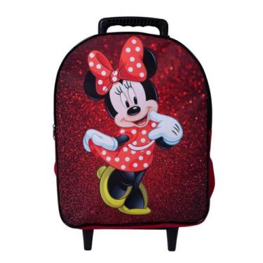 Imagem de Mochila escolar no carrinho Minie Vermelha - DB