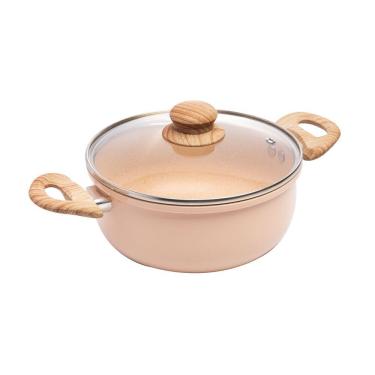 Imagem de Caçarola 20cm Indução Revest. Cerâmico Granilite Bege Lyor