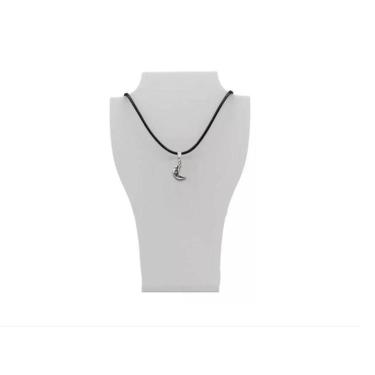 Imagem de Colar Japonês Anime Sailor Moon Lua Prateado 50 cm