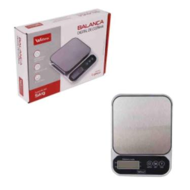 Imagem de Balança Digital de Cozinha 5kg Inox LCD Função Tara Precisão g lb oz A
