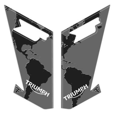 Imagem de Adesivo Protetor Lateral Pisca Compatível Tiger Xcx 800 2020 Resinado 