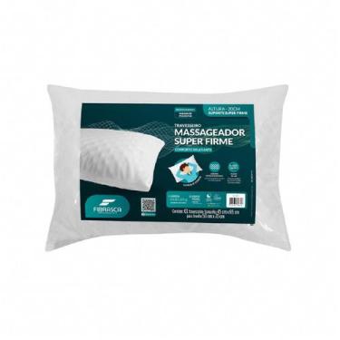 Imagem de Travesseiro Massageador Anatômico 45x65  Firmeza e Alívio de Tensões -