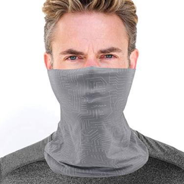 Imagem de Máscara de rosto de tubo de sol de pesca com proteção UV para homens e mulheres – Polaina de resfriamento de água para caça de motocicleta no verão – Proteção contra o vento de poeira e secagem rápida, sensação extremamente macia, tecido de dufont, Cinza, One Size